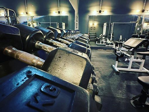 Free Weights at Park Drive Health Club, Maldon